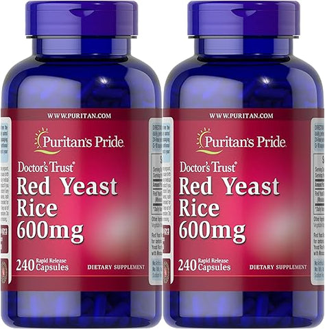 Puritan's Pride - Puritan’s Pride – Cápsulas de Arroz Vermelho 600 mg, 240 Unidades, Embalagem com 2 – Compre Agora!