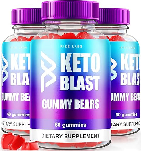 rize labs - (3 Pacotes) Gomas Keto Blast ACV – Fórmula Avançada de Perda de Peso com ACV – 180 Gomas