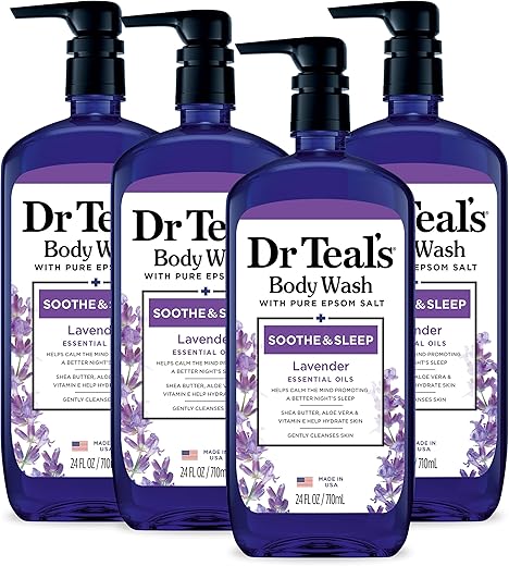 Dr Teal's - Dr Teal’s Body Wash com Sal de Epsom Puro, Suavizante – 500ml