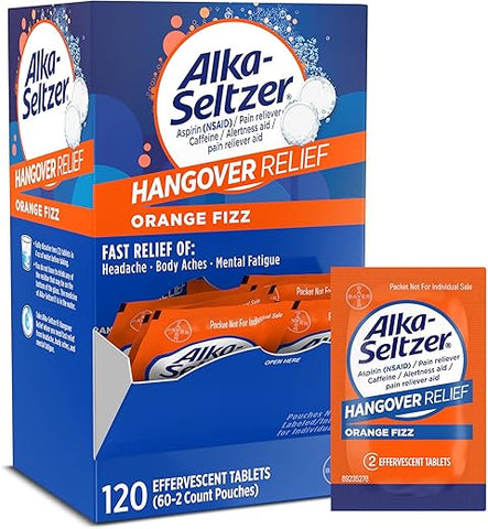 Alívio Rápido para Ressaca, Alívio Imediato em Cerca de 15 Minutos para Dores de Cabeça e Corpo - Alka-Seltzer