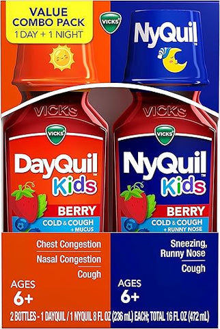 Kids DayQuil – Alívio para Crianças com Resfriado e Gripe – 120ml - Vicks