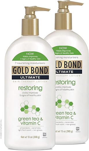 Ultimate Loção Restauradora para Pele com Chá Verde – Hidratação Profunda – 200ml - Gold Bond
