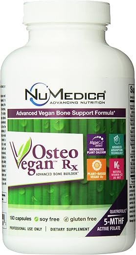 AZZUTORK NuMedica Osteo Vegan Rx 180 Cápsulas Vegetais – Fórmula Vegana para Saúde Óssea