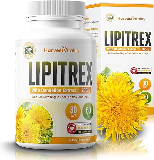 Harvest Vitality - Lipitrex Reduz Inchaço nas Pernas e Pés por Retenção de Água e Edema