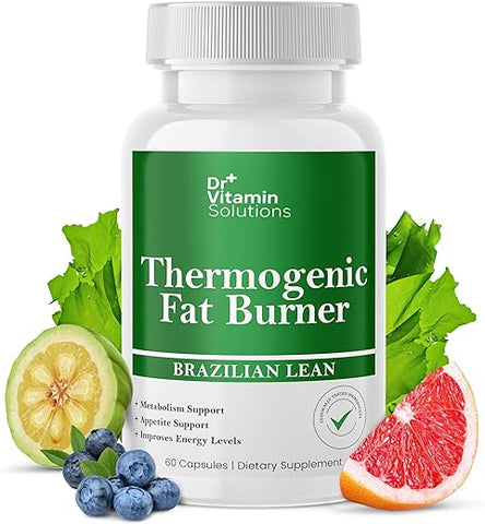 DR VITAMIN SOLUTIONS - Dr Vitamin Queimador de Gordura Termogênico Brazilian Lean, Vitaminas para Perda de Peso, Redutor de Cintura