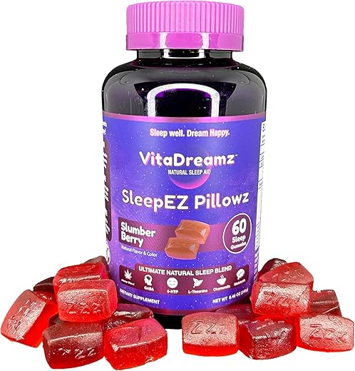 VitaDreamz - Pillowz SleepEZ – 60 Gummies | Conforto e Relaxamento | 60 g
