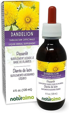 Dandelion Root and Herb Tincture – Extrato Líquido em Gotas 118 ml – Vegano - Naturalma