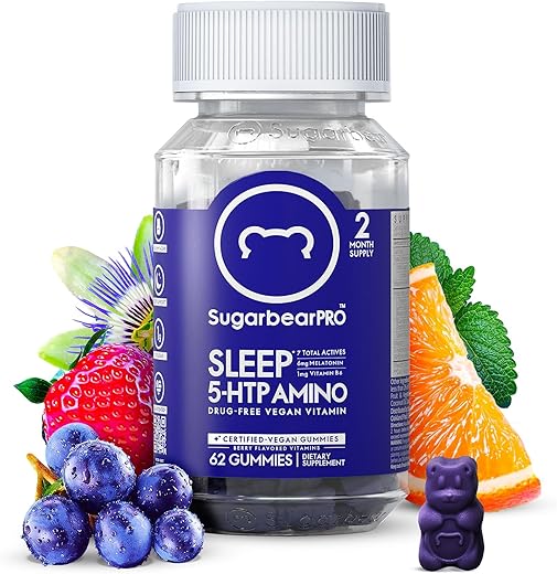 SugarbearPro - Sugarbear Sleep Gummy 2 Meses, Melatonina Extra Forte 6mg, para Homens – Compre Agora!