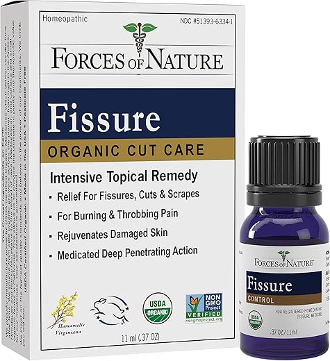 Controle Orgânico de Fissuras para Tratamento de Hemorroidas, 10 ml, Alívio Imediato - Forces of Nature