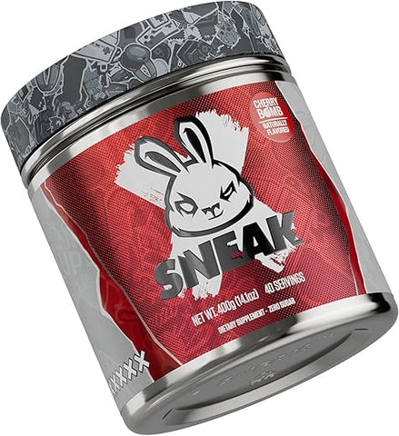Energy Drink em Pó | Sabor Cereja Explosiva | Sem Açúcar. Sem Ingredientes Nocivos. Apenas Cafeína Natural, Nootrópicos para Foco | 40 Porções - SNEAK