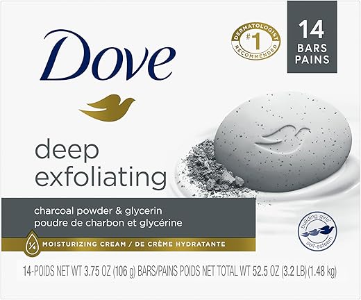 Sabonete em Barra Dove Deep Exfoliating com Carvão Ativado – 100g