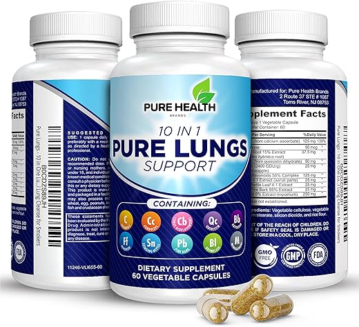 Pure Health Brands - Desintoxicação Pulmonar 10 em 1: Detox para os Pulmões