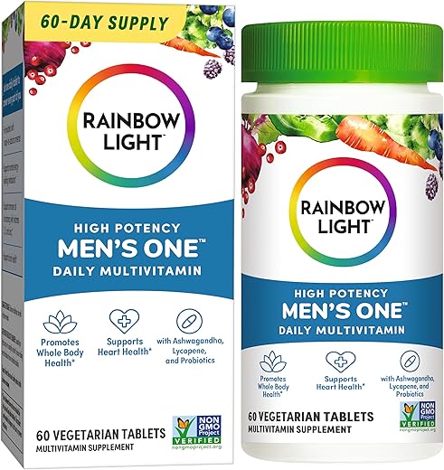 Multivitamínico para Homens, Vitamina C, D – 60 comprimidos - Rainbow Light
