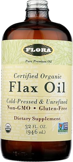 Óleo de Linhaça Orgânico Certificado Flora – Extraído a Frio – 100% Natural – 250ml