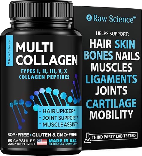 S RAW SCIENCE - Pílulas de Colágeno Multi – Suplemento de Colágeno para Mulheres – Marca em Destaque