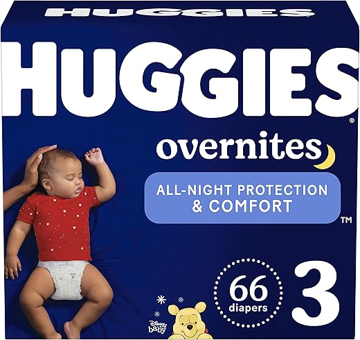 HUGGIES - Fraldas Huggies Overnites, Tamanho 3 – Absorção Noturna | 12-16 kg