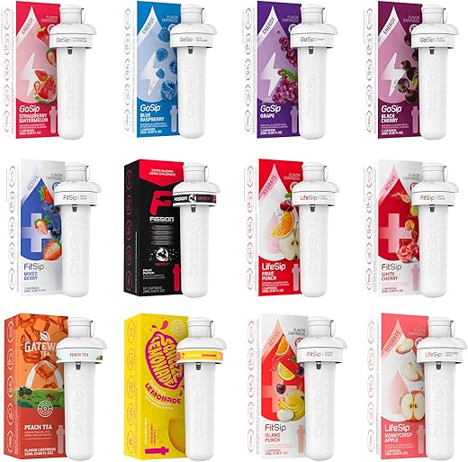 Jummybo - Cirkol Hydrate GoSip, LifeSip e Fit Sip – Pack Sortido com 6 Cartuchos para uma Hidratação Saborosa