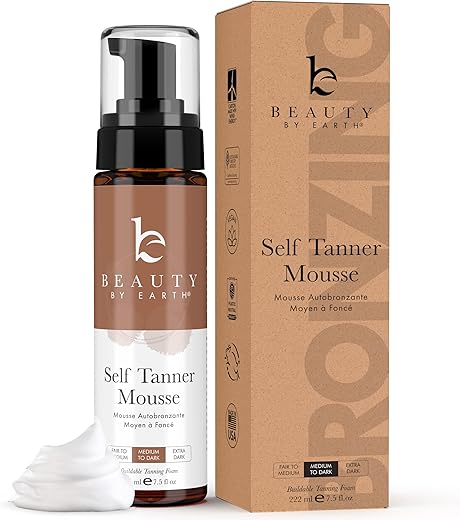 Beauty by Earth - Bronzeador em Mousse – Natural e Fabricado nos EUA : Self Tanner