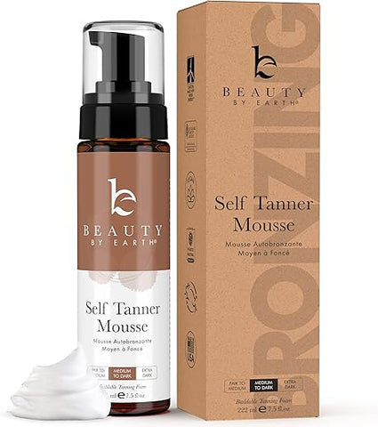 Beauty by Earth - Bronzeador em Mousse – Natural e Fabricado nos EUA : Self Tanner