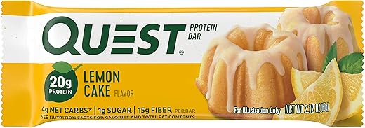 Barra de Proteína Quest Nutrition Sabor Bolo de Limão – 20g de Proteína – Energia e Sabor para seus Treinos