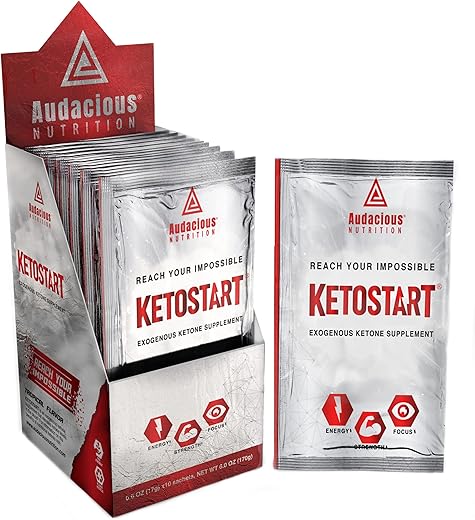 Audacious Nutrition - KetoStart | Pó de Cetonas Exógenas com Eletrólitos | Sem Cafeína | Sabor Tropical | Energia e Força | 100g