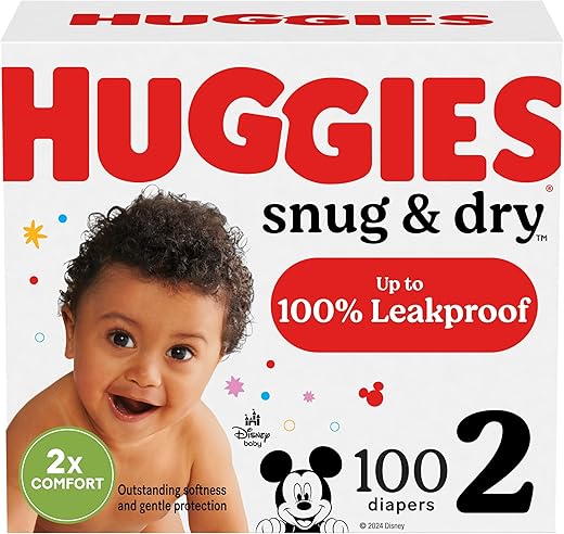 HUGGIES - Fraldas Huggies Tamanho 2, Ajuste Perfeito – 80 unidades