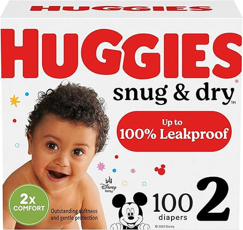 HUGGIES - Fraldas Huggies Tamanho 2, Ajuste Perfeito – 80 unidades