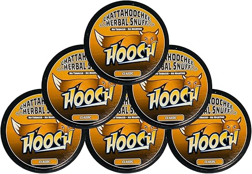 6 Latas 34g – Clássico – Corte Grosso – Sem Tabaco, Sem Nicotina - Chattahoochee Hooch Herbal Snuff