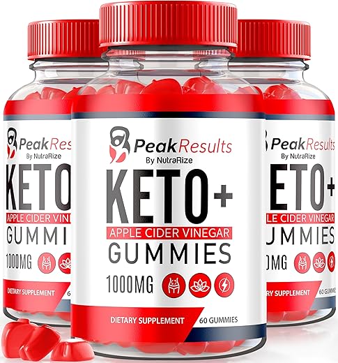 NutraRize - (3 Pacotes) Gomas Peak Results Keto ACV, Oficial Keto ACV, Suplemento Peak Result Keto Plus ACV Gummy, Saúde e Bem-Estar Keto