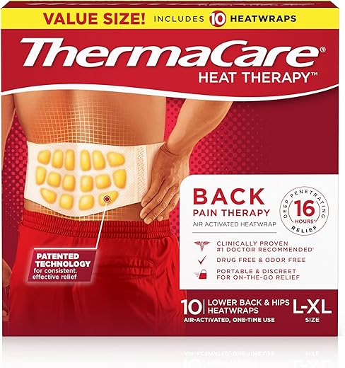 Advanced Back Therapy HeatWraps – Patches de Terapia Térmica Descartáveis, Alívio Instantâneo Muscular - ThermaCare