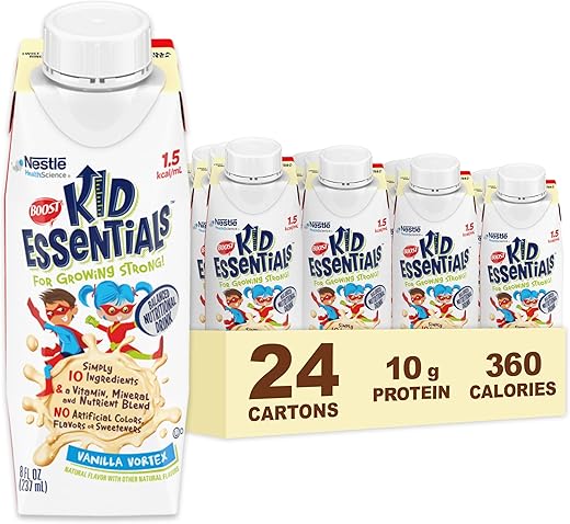 KID ESSENTIALS 1.5, Baunilha Vortex 24 x 8 fl oz caixa - BOOST