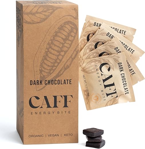 Energy Bites – Chocolate Energético Natural – Sem Açúcar – 65mg de Cafeína – Snacks Orgânicos de 15 Calorias – Vegano - CAFF