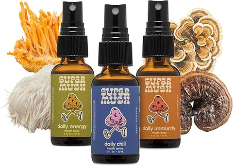 Daily Spray (Pacote Trio) – Energia Diária, Relaxamento – 100ml - SuperMush