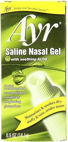 Gel Nasal Salino com Aloe Calmante, 0,5 Ounce (Pack de 4) – Marca AYR - AYR
