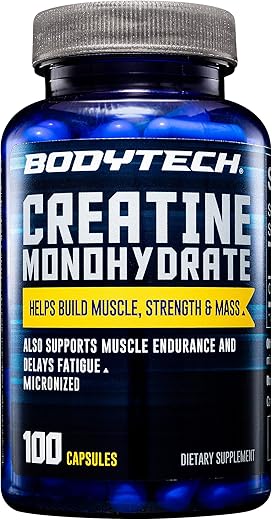 BODYTECH - BodyTech Creatine Monohidratada (100 Cápsulas) – Potencialize seus resultados