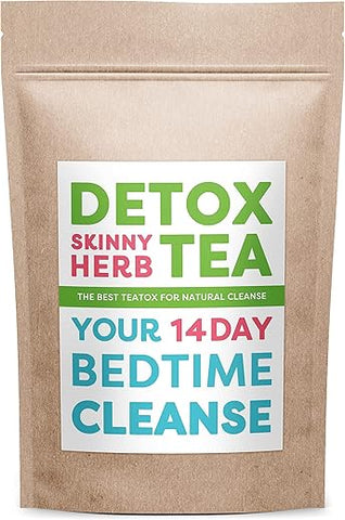 Detox Skinny Herb Tea - Chá Detox Skinny Herb 14 Dias: Chá Desintoxicante Eficaz, Suporte para Limpeza, 100% Natural