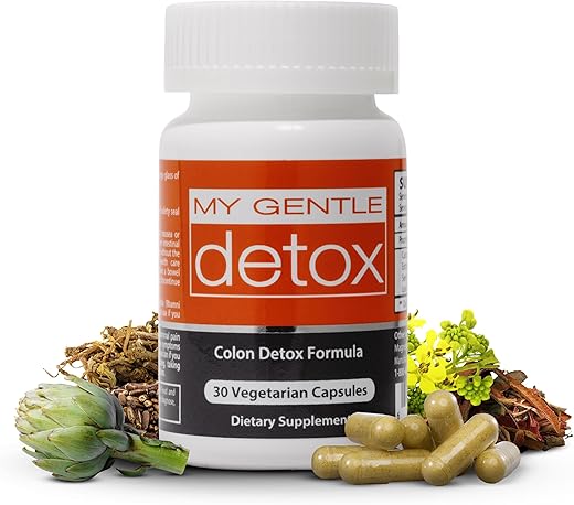 Herbal Nitro - My Gentle Detox – Alívio Rápido e Suave da Prisão de Ventre em 1 Dia – Cápsulas de Desintoxicação do Cólon 100% Naturais para Mulheres