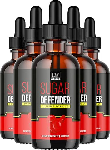LIVORKA - Sugar Defender – Gota Líquida Avançada, 5 Frascos para 150 Dias