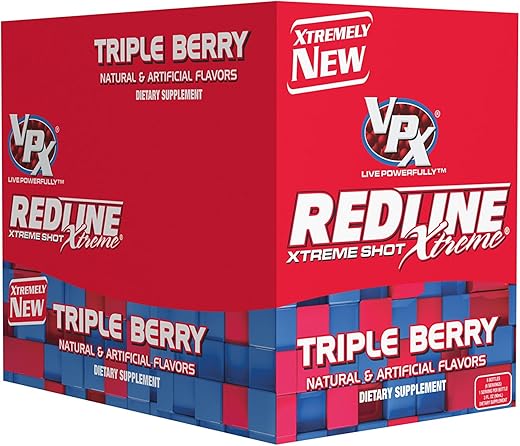 vpx - VPX Redline Xtreme, Triple Berry – 6 Unidades | Energético Potente | 180ml
