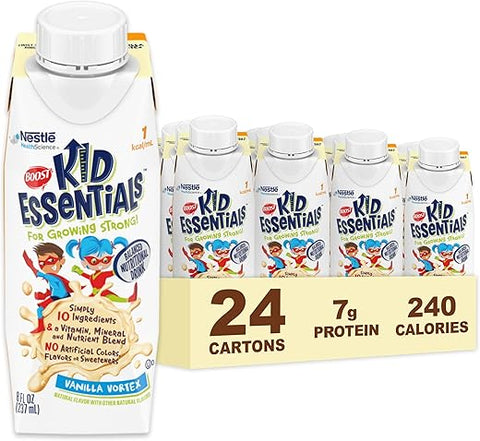 KID ESSENTIALS 1.0, Baunilha Vortex 24 x 8 fl oz caixa - BOOST
