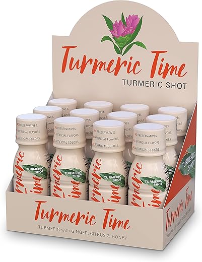 Turmeric Time - Turmeric Shots – Gengibre, Citrus – 100% Natural – 30ml – Saúde e Bem-Estar