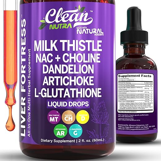 Clean Nutraceuticals - Desintoxicação do Fígado com Cardo de Leite e NAC – Limpeza Potente – 60 Cápsulas
