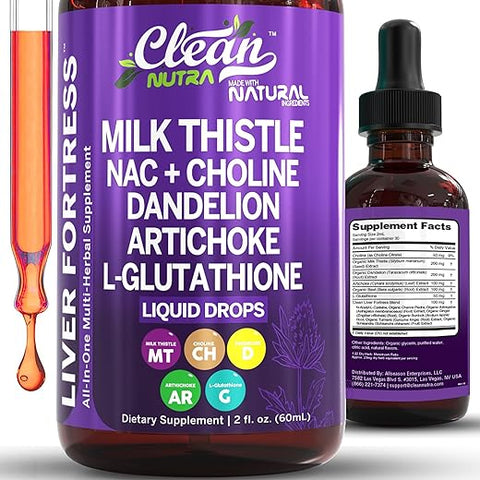 Clean Nutraceuticals - Desintoxicação do Fígado com Cardo de Leite e NAC – Limpeza Potente – 60 Cápsulas