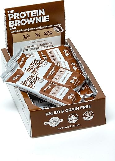 Karen's Transformation Superfood Bars - Barra de Brownie Proteico 12 unidades | Chocolate Amargo | Sem Glúten | Não-OGM | Paleo | 13g Proteína | Envio em 2 Dias