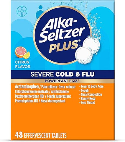 Frio – Alívio Rápido dos Sintomas do Resfriado – 20 Comprimidos Eficazes – 500mg de Alívio – Embalagem Prática – Resultados Imediatos - ALKA-SELTZER PLUS