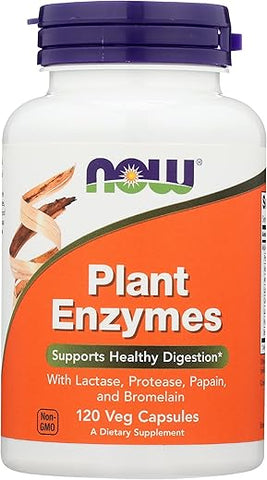 NOW Foods - Now Foods Plant Enzymes – Cápsulas Novas, 120 CT – Enzimas Vegetais, 120 Cápsulas