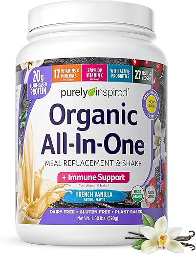 Proteína Vegana em Pó All-in-One Purely Inspired para Homens – 100% Natural e Nutritiva