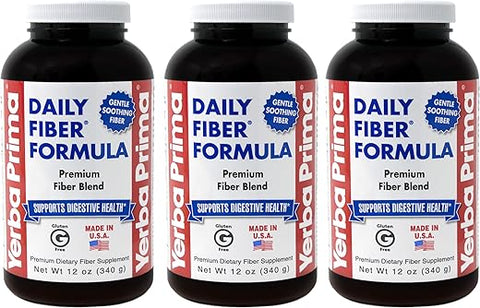 Fórmula Diária de Fibra em Pó – 12 oz (Pacote com 3) – Solúvel - Yerba Prima