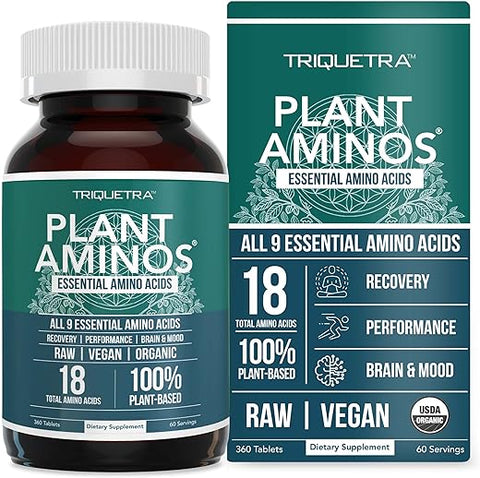 Triquetra Health - Plant Aminos – Aminoácidos Essenciais Orgânicos (EAAs) – 100% Natural e Potente